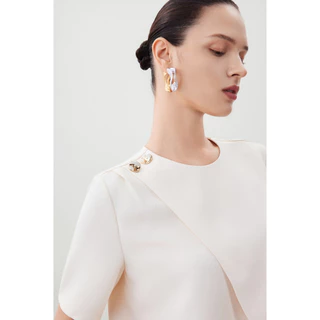 G2000 เสื้อเบลาส์แขนสั้นสำหรับผู้หญิง Regular Fit รุ่น 5624142110 BEIGE