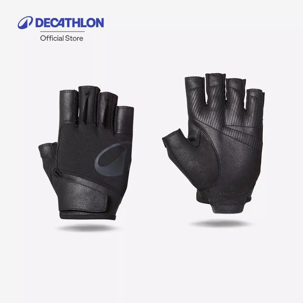Decathlon Durable Weight Training Gloves ถุงมือเวทเทรนนิ่งแข็งแรงทนทาน - Black