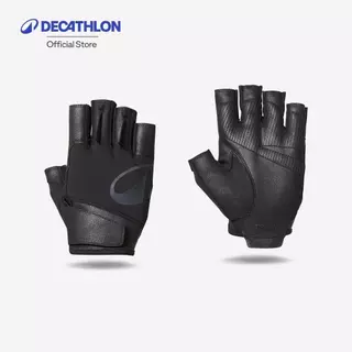 Decathlon Durable Weight Training Gloves ถุงมือเวทเทรนนิ่งแข็งแรงทนทาน - Black