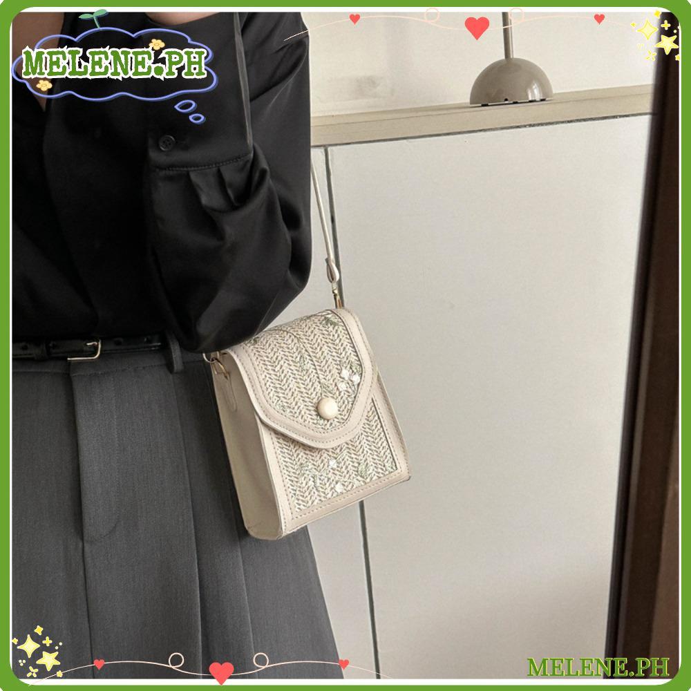 MELENE Leisure Crossbody Bag for Women, Weave Leisure Style Fashion Niche Design Shoulder Bag, Resis