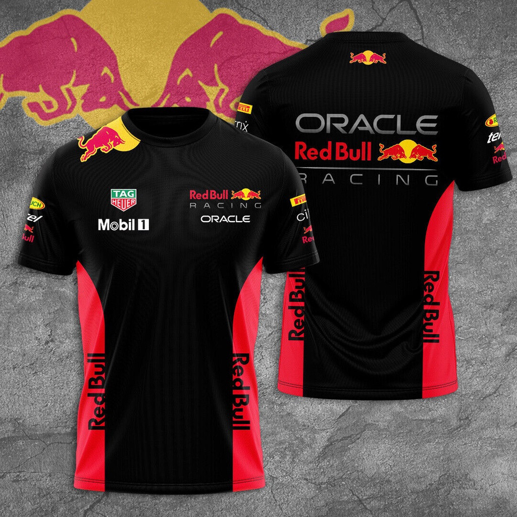 Red Bull Racing 2022 เสื้อยืด Red Bull F1 Tag Heuer Mobil 1