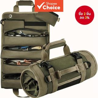 ทนทาน แบบพกพา กระเป๋าเครื่องมือหลายช่อง Roll-Up ที่ถอดออกได้ 6-Pouch Organizer สําหรับซ่อมรถยนต์และที่เก็บเครื่องมือขนาดใหญ่ 1 ชิ้น