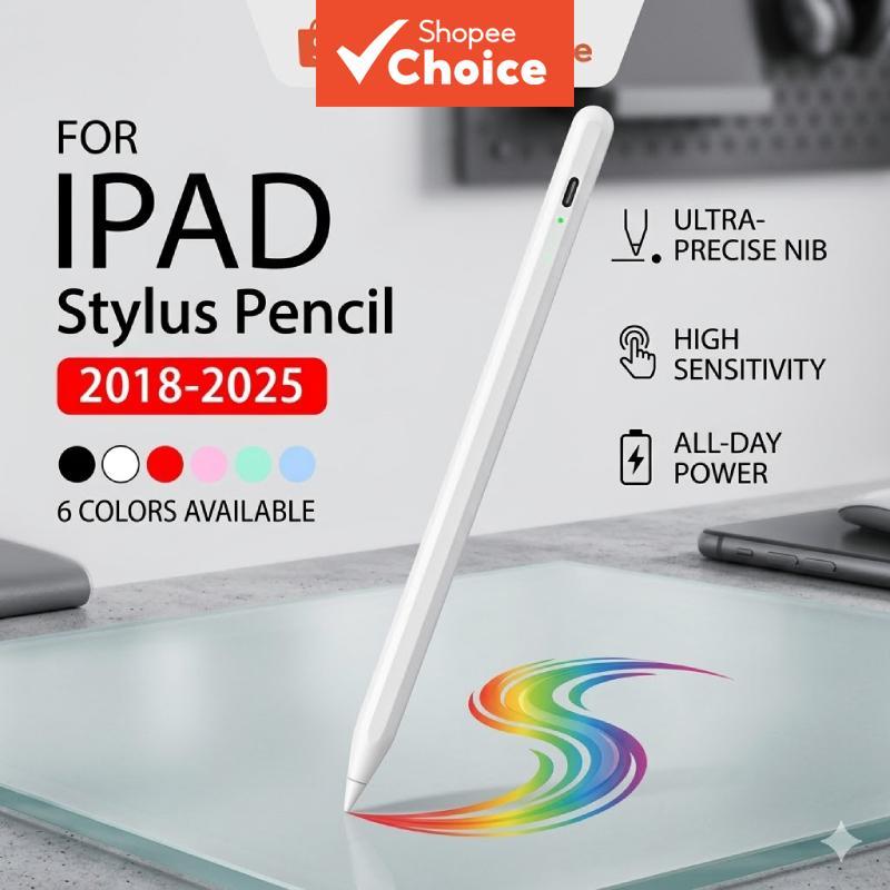 ปากกาสไตลัสสําหรับ Apple iPad พร้อมอุปกรณ์เสริมสําหรับ Apple Pencil รุ่น 2025 A16 Gen 10 และ 11 รองร