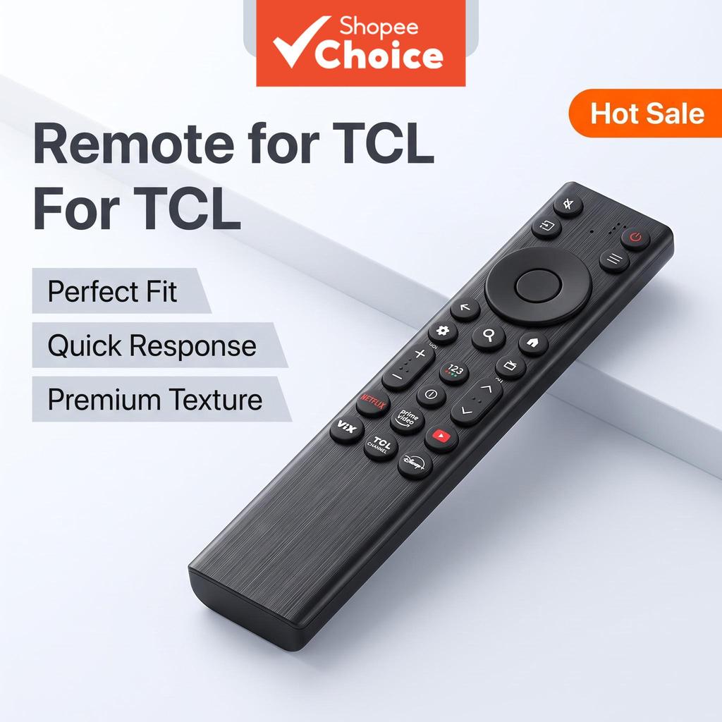 รีโมทคอนโทรลสําหรับ TCL QD-Mini LED ทีวีอัจฉริยะ 4K รุ่น 55QM6K 65QM6K 75QM6K 55QM7K 65QM7K 75QM7K 8