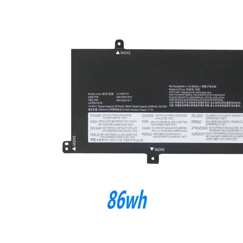 L21M4P74 L21M4P73 L21L4P72 L21D4P72 แบตเตอรี่แล็ปท็อปสําหรับ Lenovo ThinkPad P16s Gen 1 2 ThinkPad T
