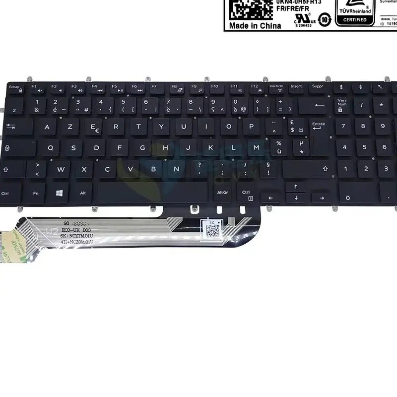 Latin Backlit French AZERTY คีย์บอร์ดสําหรับ Dell Inspiron 7566 7577 7587 5775 G3-3579 3590 3779 0R7
