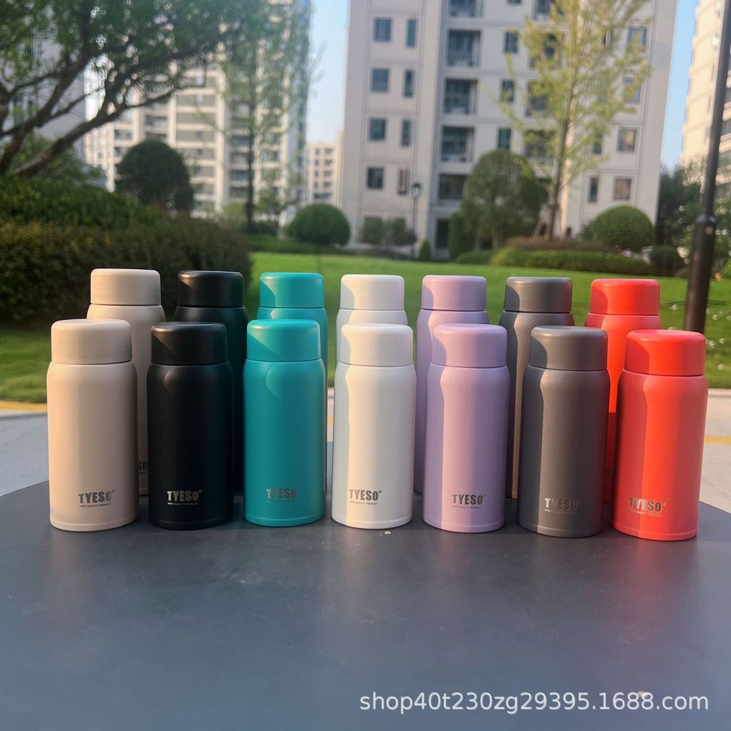 แก้วน้ำเก็บความเย็น โหลแก้ว Tyeso8715/8716 Mini Hour Light Pocket Cup ขนาดเล็กน่ารักแบบพกพากลางแจ้งถ
