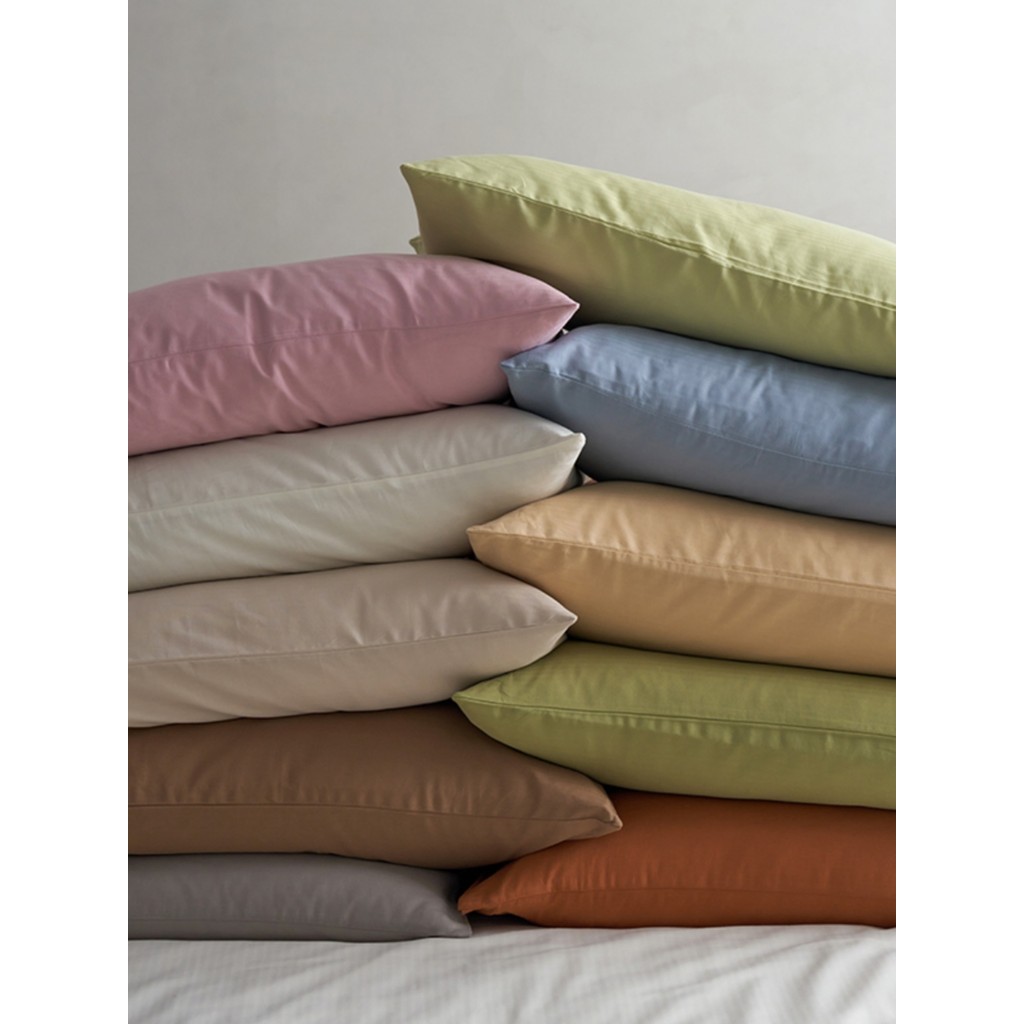 High-End Hotel สไตล์ผ้าฝ้ายสีทึบปลอกหมอน Waxy Dayan รูปแบบ Class A หมอน Liner Cover 48 * 74 ซม.คู่แพ