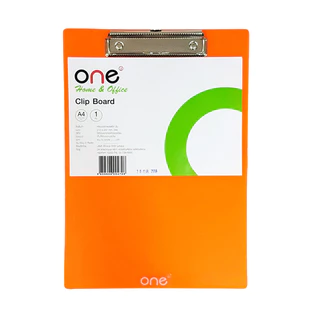 ONE คลิปบอร์ดพลาสติก A4 คละสี ONE