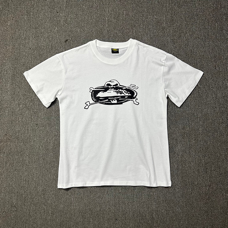 VLONE FOG VLONE FOG Corteiz เสื้อยืดแขนสั้นผู้ชายรอบคอหลวม Bottoming เสื้อฤดูร้อนสบายๆ All-Match tee