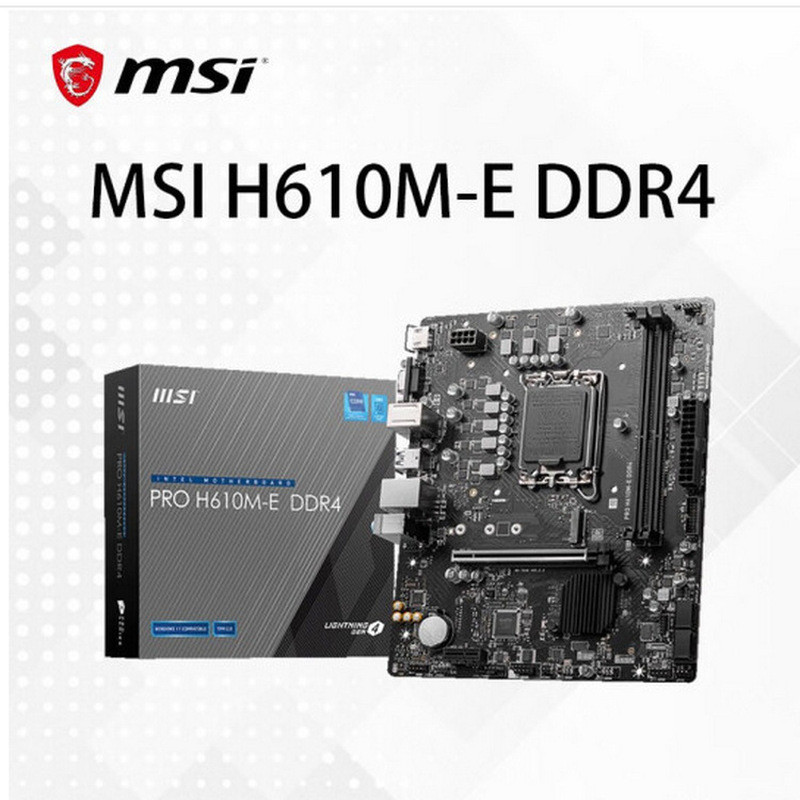 เมนบอร์ดคอมพิวเตอร์เดสก์ท็อป MSI/MSI PRO H610M-E DDR4 เหมาะสำหรับ CPU 12400F/13400F