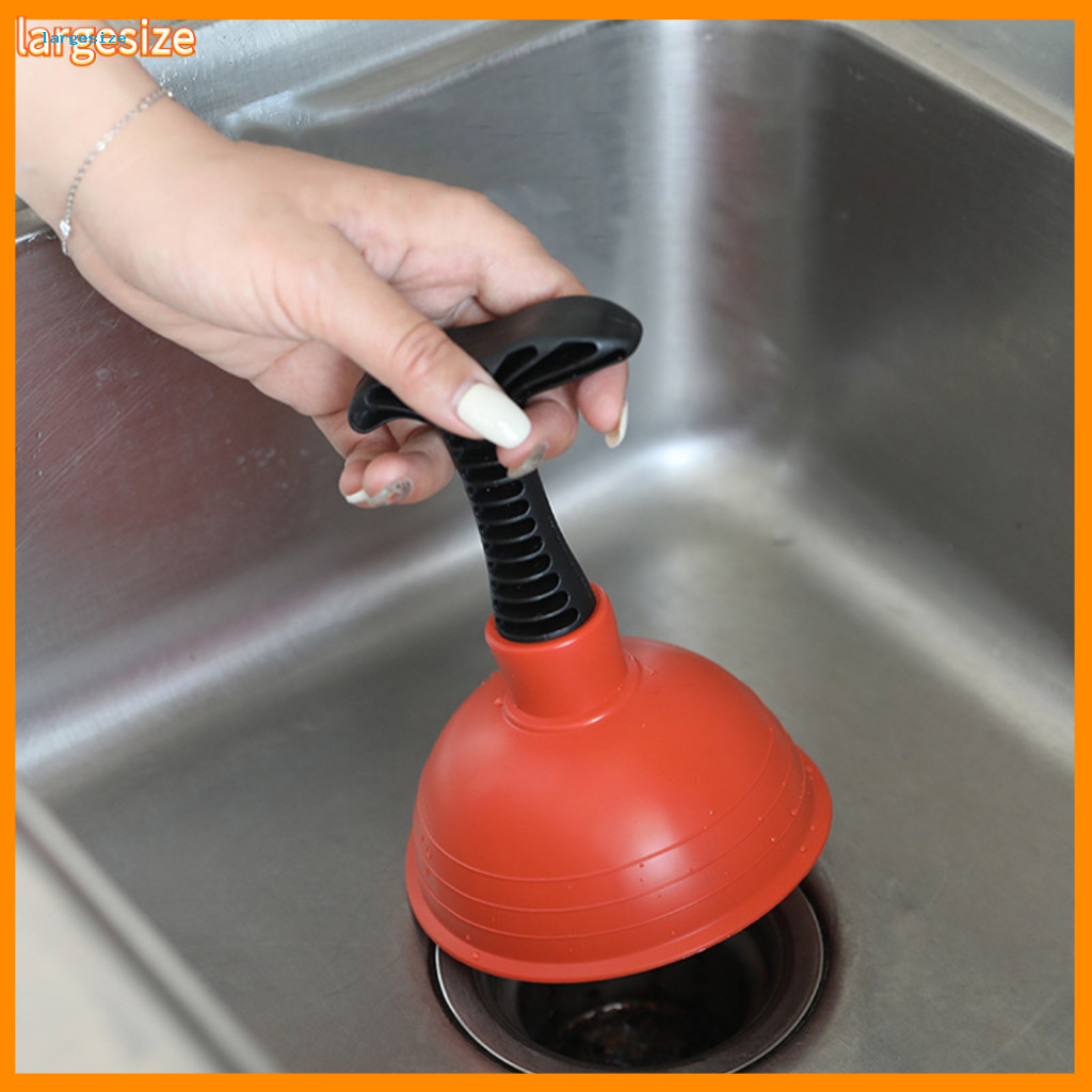 ขนาดใหญ่|  ทนทาน Sink Plunger จับสบาย Sink Plunger ทนทาน Rust-proof Sink Plunger พร้อมที่จับกันลื่น 