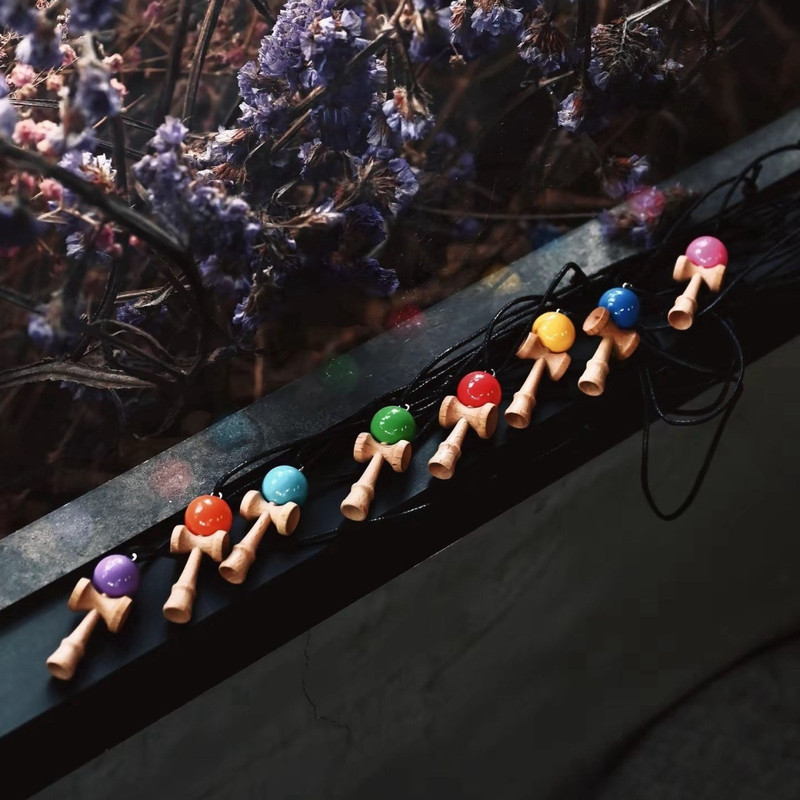 Monster kendama สร้อยคอ kendama จี้ปรับของขวัญสร้างสรรค์ Mini kendama สินค้าเครื่องประดับ