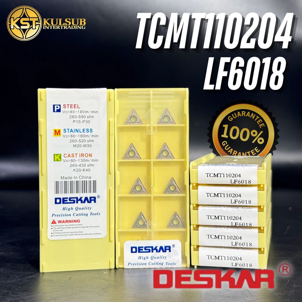 Deskar เม็ดมีด Insert TCMT090204 TCMT110204 TCMT16T304 LF6018