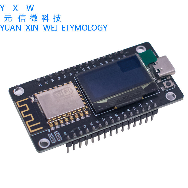 ESP8266 บอร์ดพัฒนาพอร์ตอนุกรม TYPE-C พร้อม 0.96 Nodemcu wifi โมดูลหน้าจอ OLED ESP12F