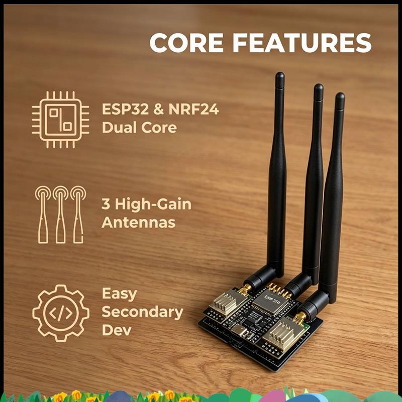 Super DevKitC + NRF24L01 PA 2.4GHz WiFi บลูทูธสแกนการสื่อสารสนับสนุน Development Board สําหรับ DIY โ