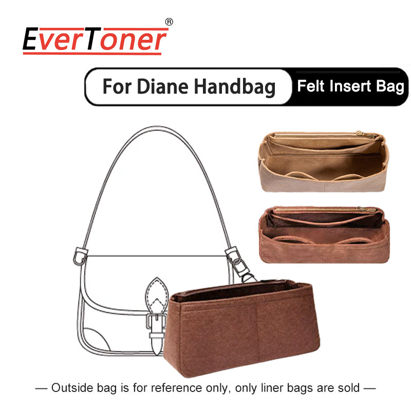 EverToner Bag Organizer สําหรับ Diane กระเป๋าถือ Multi-Pocket น้ําหนักเบา Felt ด้านใน Liner ผู้หญิงทุกวัน Travel