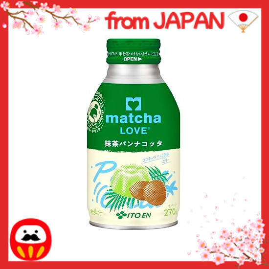 Direct From Japan Ito En Matcha LOVE Matcha Panna Cotta, Coconut Flavor, 270g × 24 cans, matcha LOVE