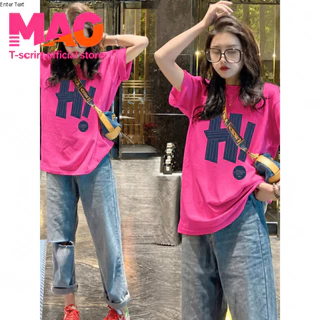 COD✅ (จัดส่งในกรุงเทพฯ) MAO Shop เสื้อยืด oversize ลายน่ารัก ผ้าคอตตอน เสื้อยืดแขนสั้นลายการ์ตูนน่ารักหลวม #52566
