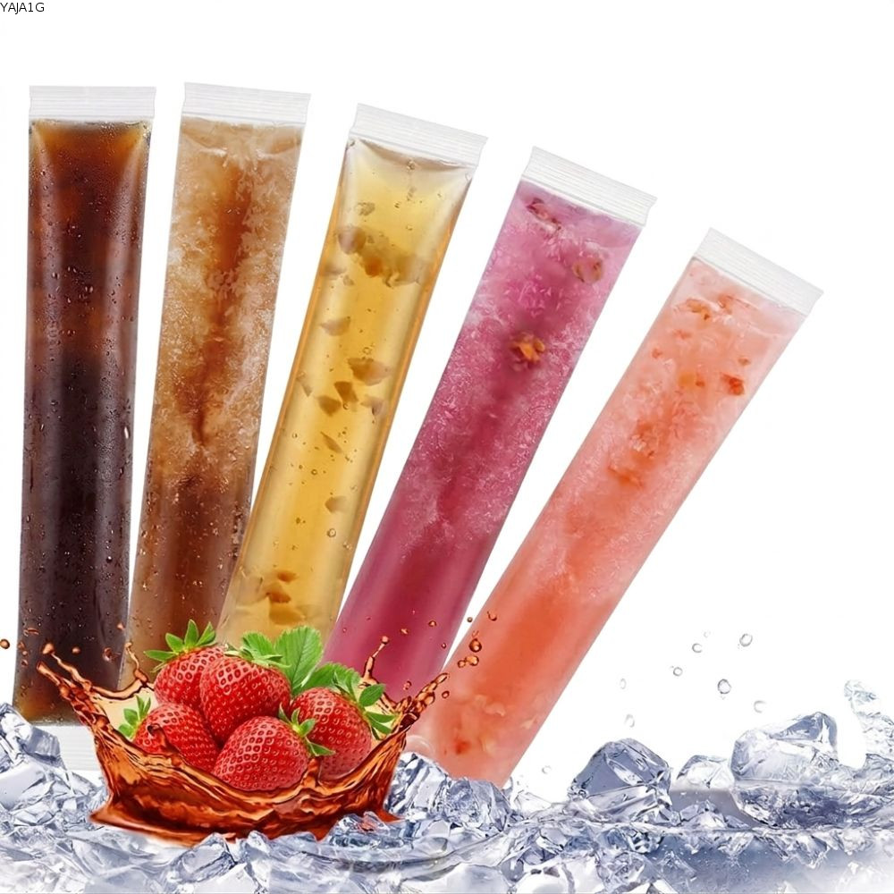 NAJA1V 100pcs Ice Popsicle Mold, โฮมเมดทิ้ง Popsicle Mold กระเป๋า, Healthy Zip Seals Ice Lolly กระเป