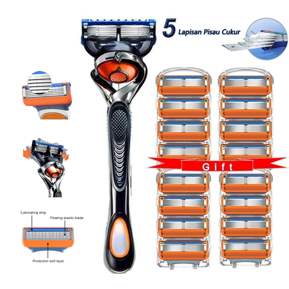มีดโกนสำหรับผู้ชาย มีดโกน 5 ชั้นที่เข้ากันได้กับ GILLETTE FUSION มีดโกนแบบคลาสสิกสำหรับ GILLETTE PRO