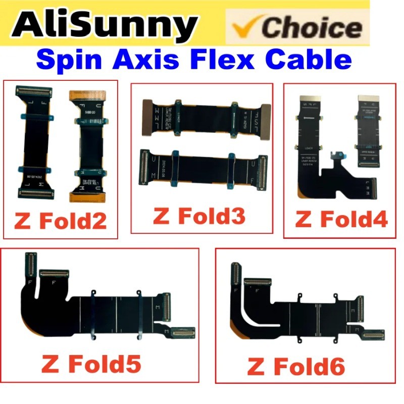 Spin Axis Flex Cable สําหรับ SamSung Z พับ 4 5 6 พับ 3 2 F916 F926 F936 F946 F956 บานพับจอแสดงผล LCD