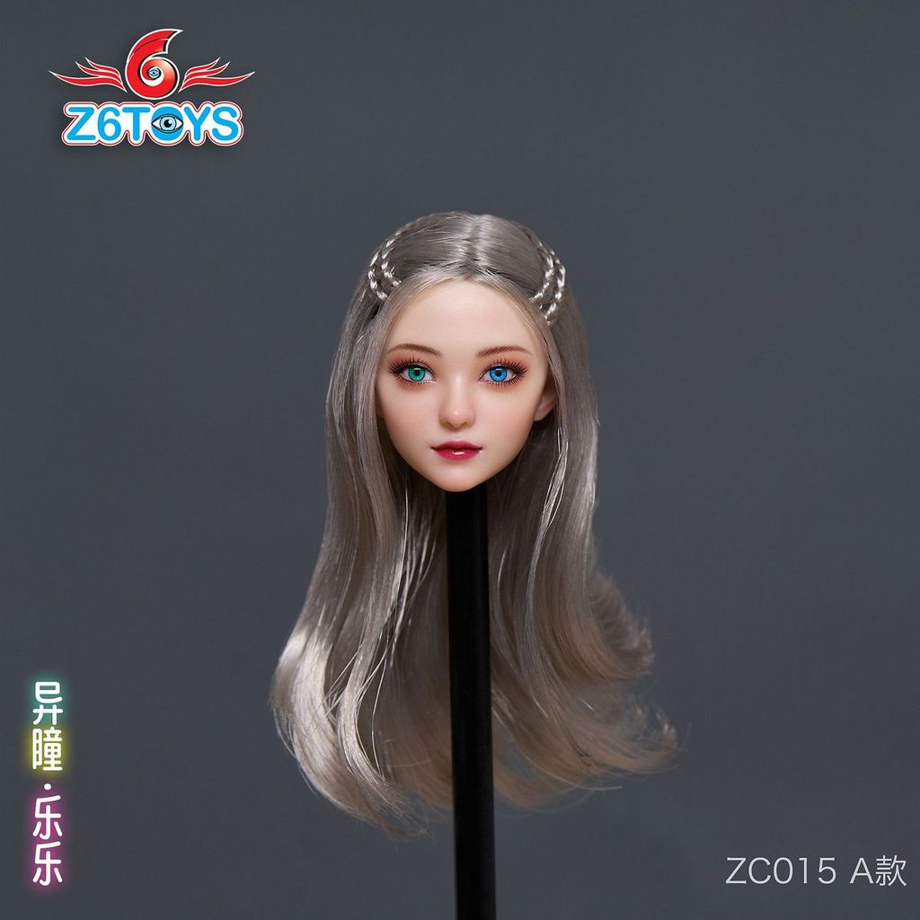 จัดส่งฟรี Z6TOYS 1/6 ทหารหญิงหัวประติมากรรม ZC015 Lele ที่แตกต่างกันนักเรียน Movable Eye Beauty หัวประติมากรรมรุ่น