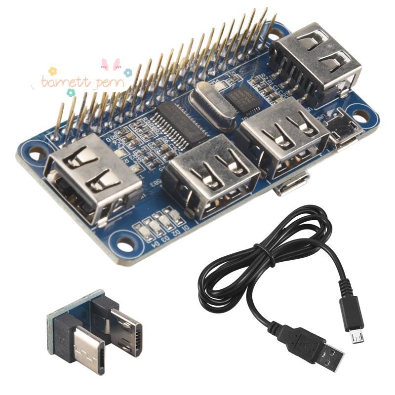 4 พอร์ต USB HUB HAT สําหรับ 3 / 2 / Zero W บอร์ดขยาย USB ถึง UART สําหรับ Serial Debacation ใช้งานร่