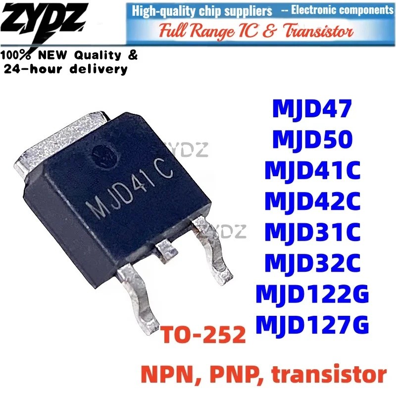 1-5PCS MJD47 MJD42C MJD50 MJD41C MJD122G MJD31C MJD32C MJD127G TO-252 ขายส่ง Field Effect ทรานซิสเตอ