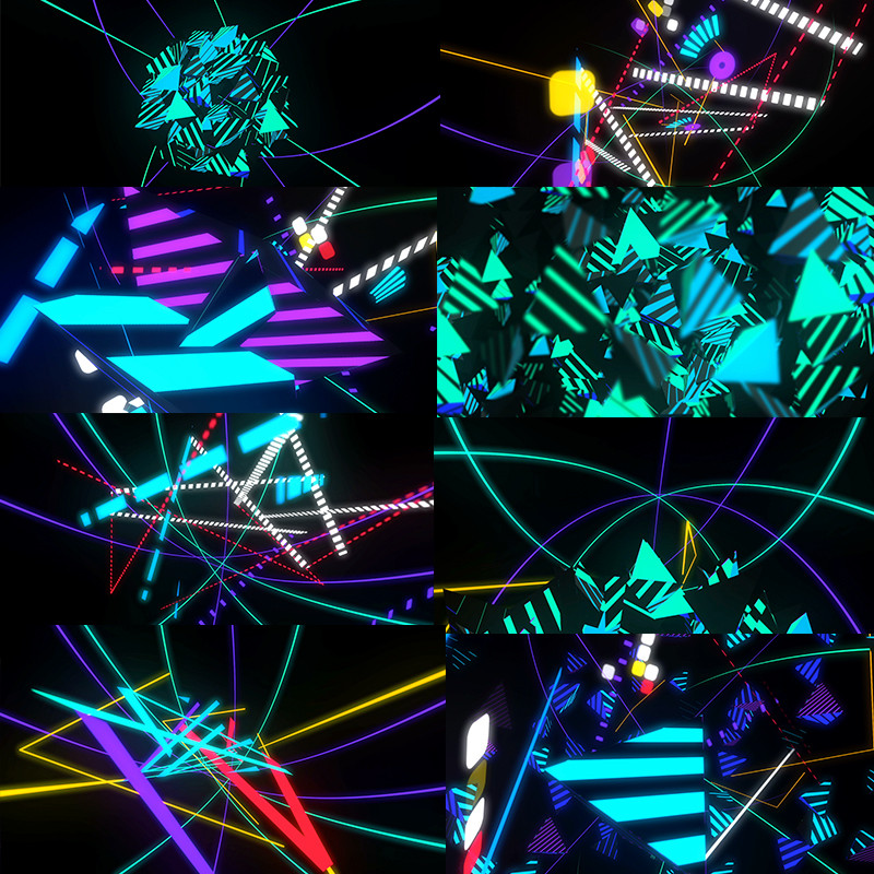 8 动感 彩色条 无骨  เครื่องมือvjloop เครื่องแบน EDM Music Visuals
