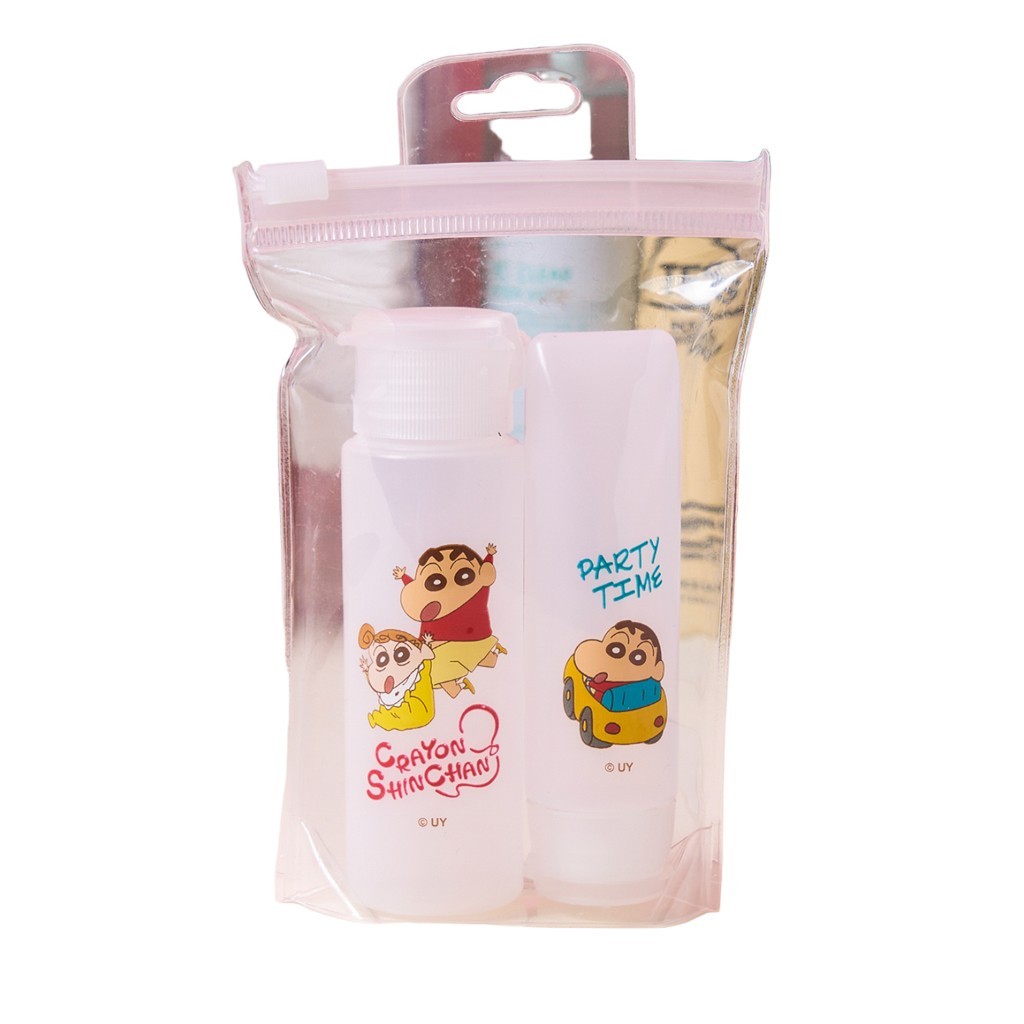 [daiso] Shinchan Travel Mini Container Set, 2 ชิ้น / ภาชนะเดินทางเกาหลี / Cute Shinchan Design by ir