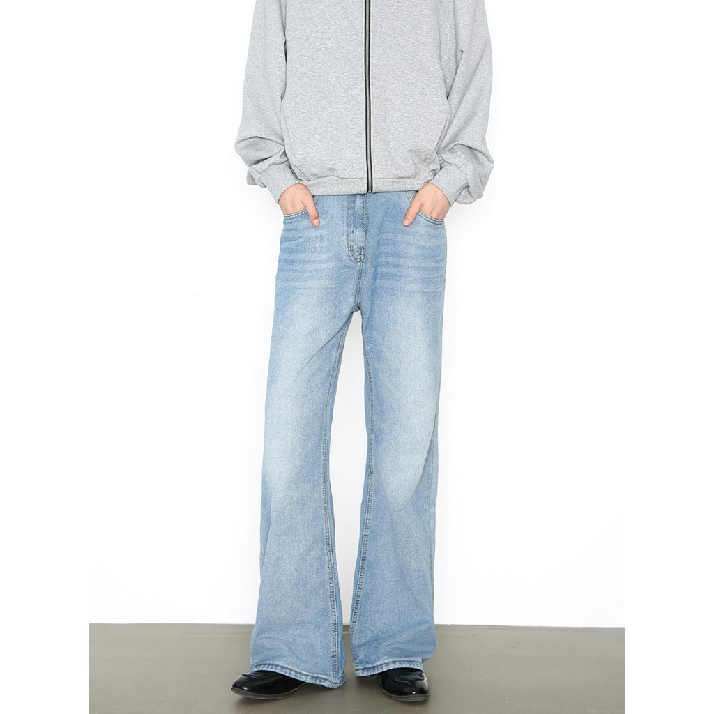 Street Wear High-Quality American cleanfit Pants Men Retro Street Loose Wide-Leg Flared Pants Straig