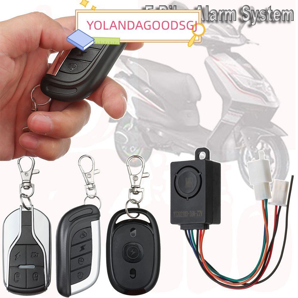 YOLANDAGOODSGJ E-Bike Alarm System 36-72V Refitting Parts Replacement Motorcycle Scooter