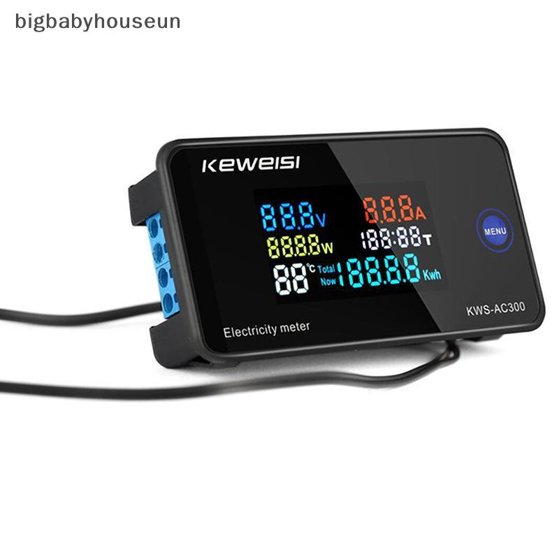BB KWS-AC300 ดิจิตอล AC โวลต์มิเตอร์ 50-300V 0-100A LED พลังงาน Wattmeter TH