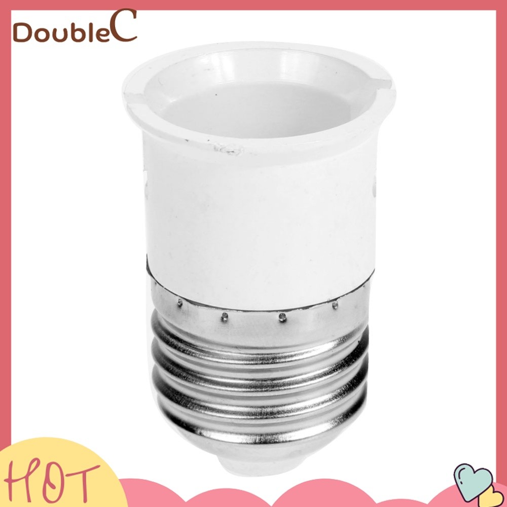 Double C .✿   E27 ถึง B22 ผู้ถือโคมไฟฐานซ็อกเก็ตปฏิบัติ E27 ถึง B22 ซ็อกเก็ตอะแดปเตอร์สําหรับสวิตช์อ