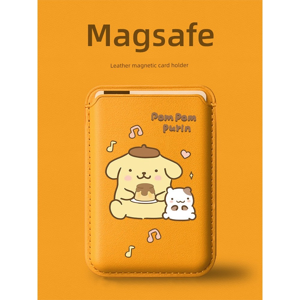true money wallet card wallet การ์ตูนการ์ตูนพุดดิ้งสุนัข magsafe Magnetic Card Holder Niche High-End