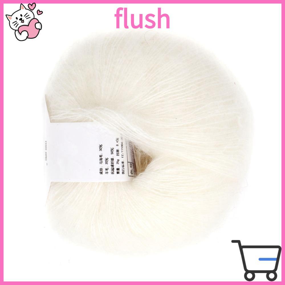 FLUSH Mohair Yarn, Fuzzy Fur Soft Texture Faux Mohair Yarn, Soft Long Wool Thin Gauge Fine Yarn สําห