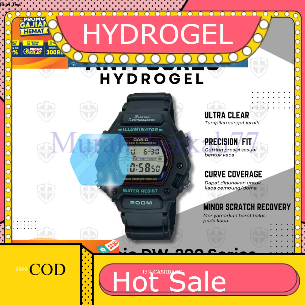 HYDROGEL ไฮโดรเจลป้องกันรอยขีดข่วนสําหรับ Casio DW290 DW 290 DW-290H