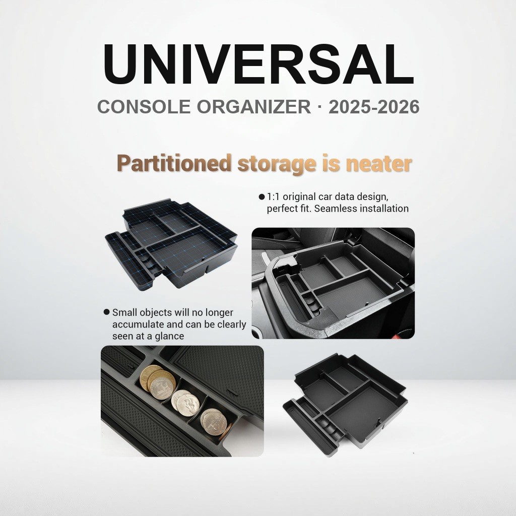 Universal Center Console Organizer for 2025-2026 GMC Yukon, 2021-2026 GMC Yukon Denali, 2025-2026 Ki