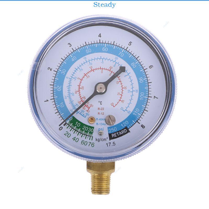Stedy New Air Conditioner R404 R134A R22 Refrigerant Low Pressure Gauge PSI KPA Blue
