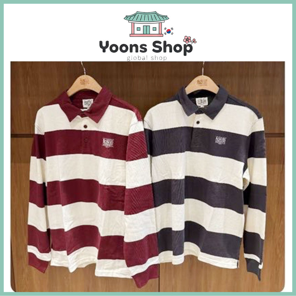 [MARITHE FRANCOIS GIRBAUD] SMALL CLASSIC LOGO RUGBY COLLAR LONG-SLEEVE T-SHIRT_จากเกาหลี