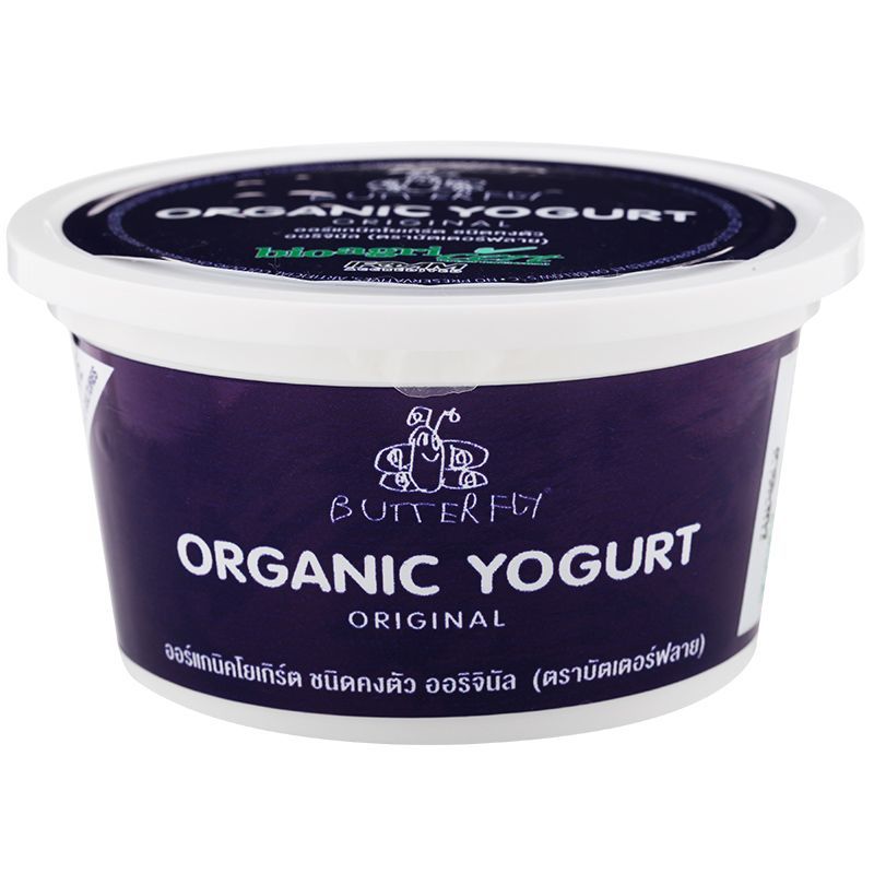 บัตเตอร์ฟลายโยเกิร์ตชนิดคงตัวออริจินัล 400กรัม Butterfly Set Yogurt Original 400g. [หมายเลขบาร์โค้ด 8858911200536 ]