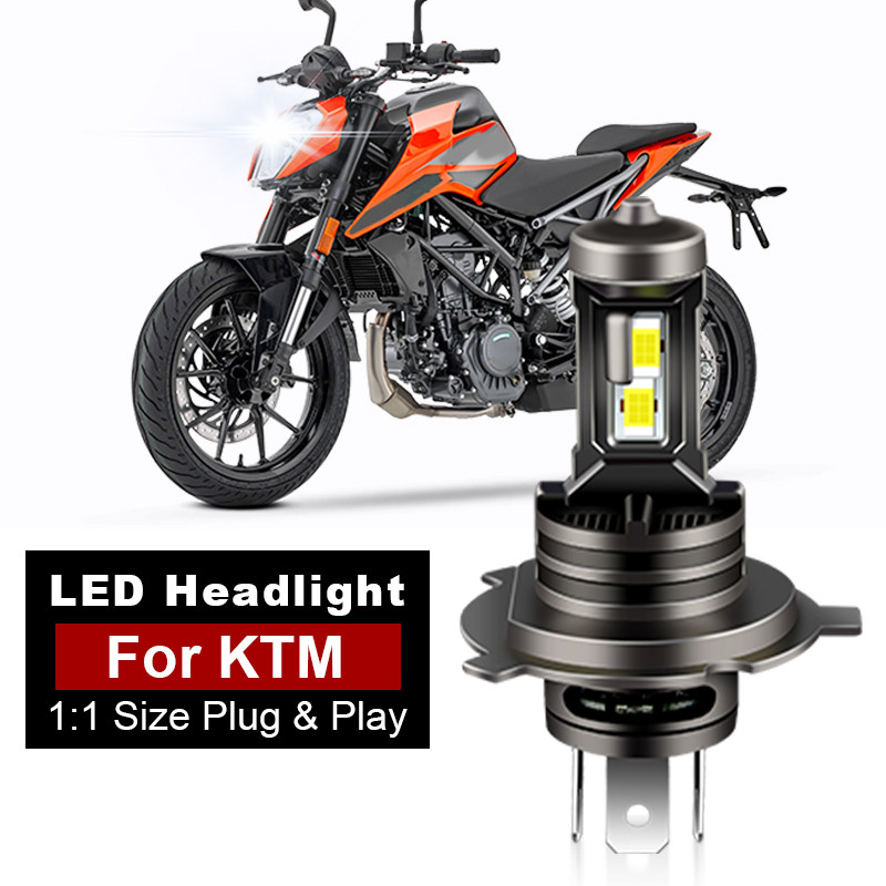 1/2PCS สําหรับ KTM Duke 125 950 Enduro 690 SMC R Duke 250 125 200 390 650 990 H4 9003 Led ไฟหน้ารถจั