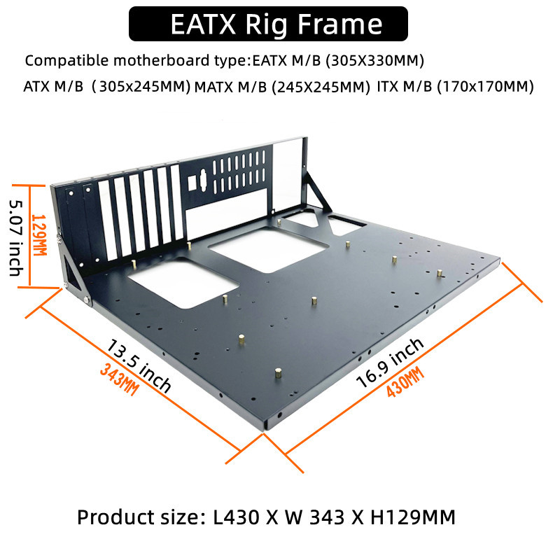 สําหรับ ATX X79 X99 เมนบอร์ด ATX/ EATX เปิด Air คอมพิวเตอร์ Rig Rack Frame Server แชสซี