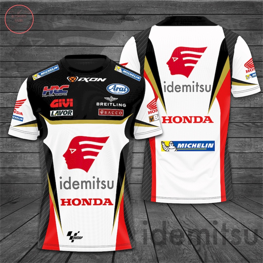 LCR Honda Idemitsu MotoGP Racing เสื้อยืด 3D พิมพ์สบายและระบายอากาศ