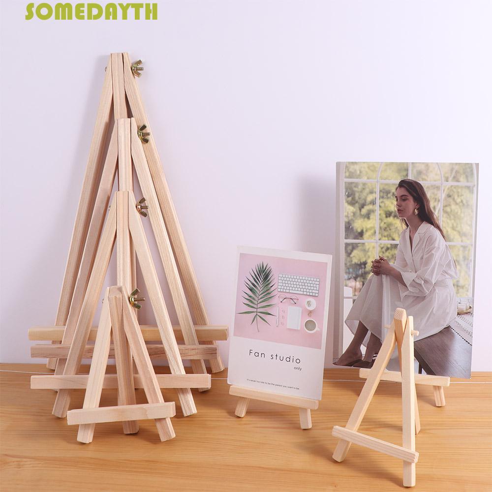 SOMEDAY Triangle Display Stand, Portable Small Wood Mini Stand, Folding Painting & Sketch Desk Stand