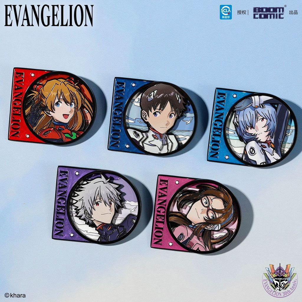 เข็มกลัดอย่างเป็นทางการ Bigu Series เงาโลหะ Leap Meng eva Rampage Neon Genesis Evangelion 3yy Asuka 