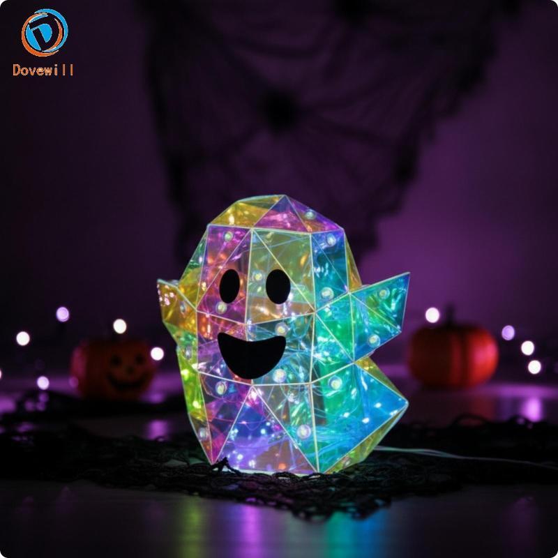 [Jzvphq] Ghost Night Light Faceted LED Ghost Light ฮาโลวีนสําหรับ Entryway, เด็ก