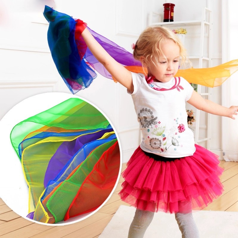 Orff Gauze Childrens Game Scarf Dance Ribbon Orff Props Game Gauze