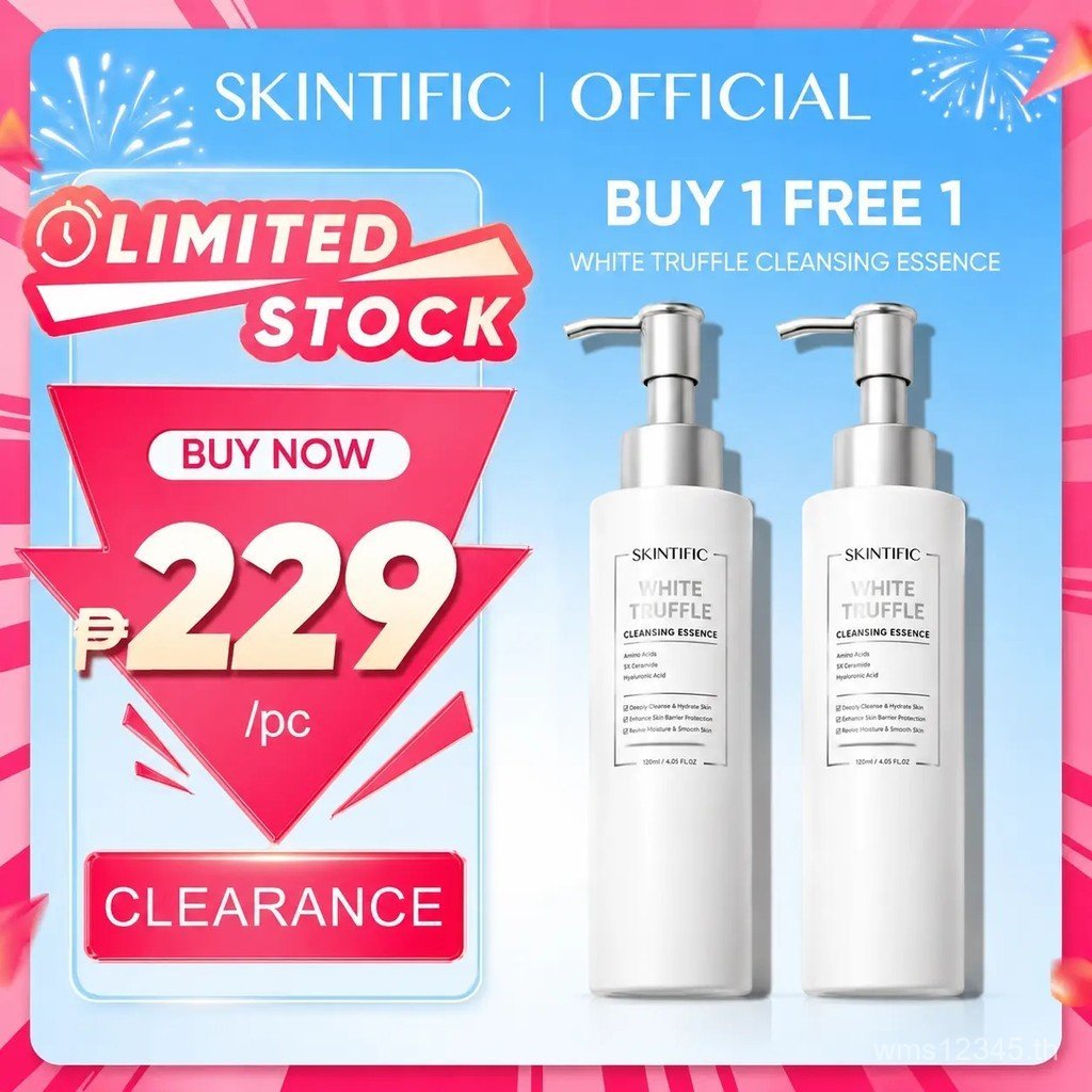 SKINTIFIC White Truffle Cleansing Essence Cleanser 150ml | Hydrating Facial Wash | Protect Skin Barr